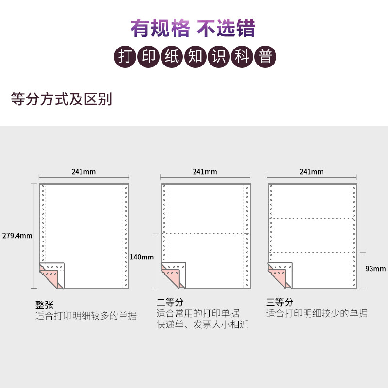 晨光(M&G)文具二聯三等分電腦打印紙 彩色針式打印紙241-2-1/3 80列 撕邊 色序:白紅 1000頁/箱APYY4S64_http://gzyiqian.cn/newimg/C202207/1658297017084.jpg