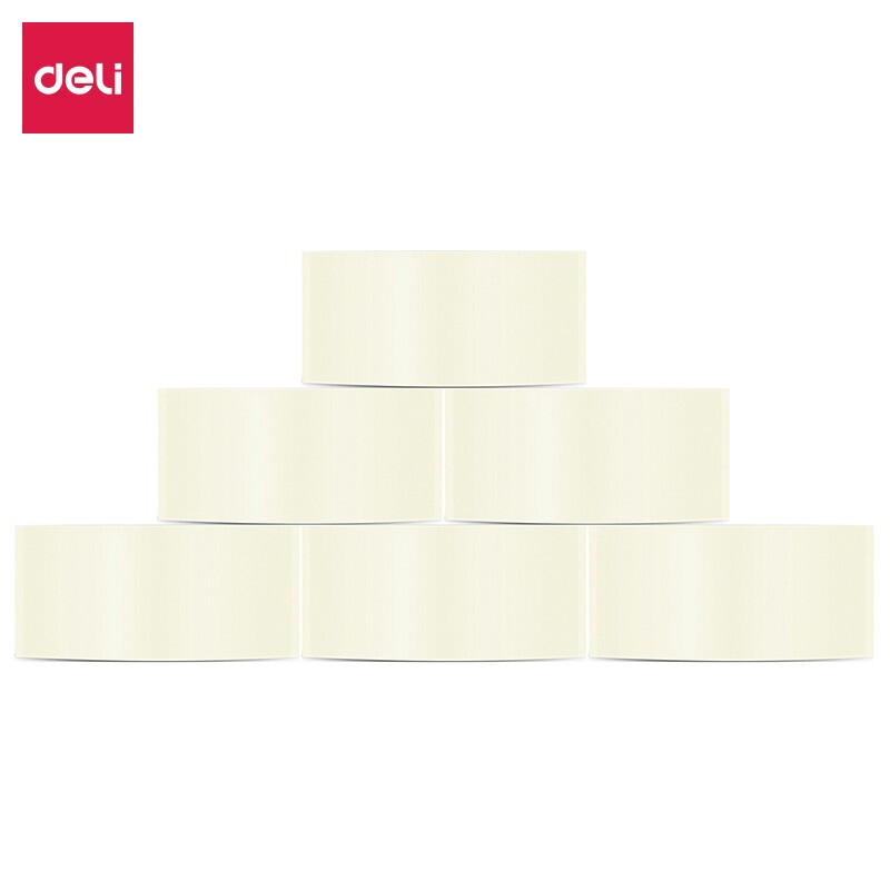 得力（deli） 30911 透明封箱膠帶 48mm*60y 6卷/桶_http://gzyiqian.cn/newimg/C202207/1658393506376.jpg