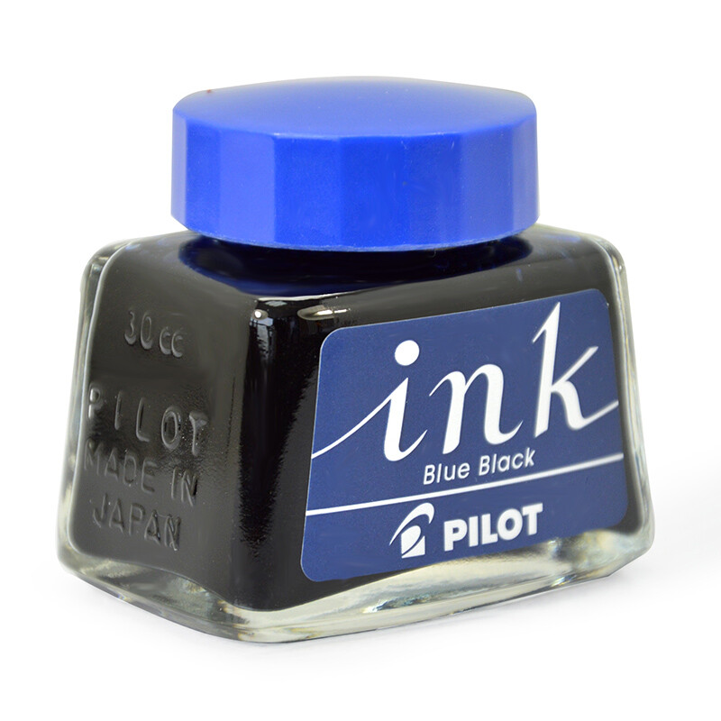 百樂（PILOT）非碳素墨水 不堵筆鋼筆墨水30ml 藍黑INK-30-BB_http://gzyiqian.cn/newimg/C202209/1662541080660.jpg
