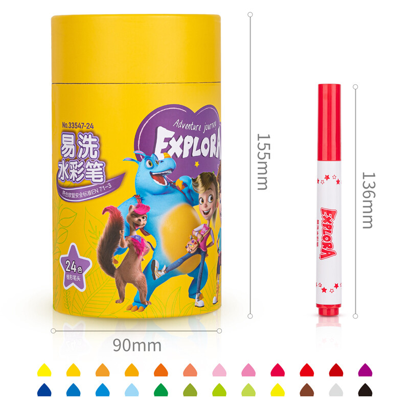 得力(deli)24色水彩筆33547-24_http://gzyiqian.cn/newimg/C202210/1666766892461.jpg