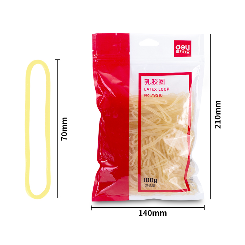 得力(deli)100g耐用橡皮筋/乳膠圈/橡皮圈/捆扎膠圈 辦公用品 79310_http://gzyiqian.cn/newimg/C202212/1672391046030.jpg