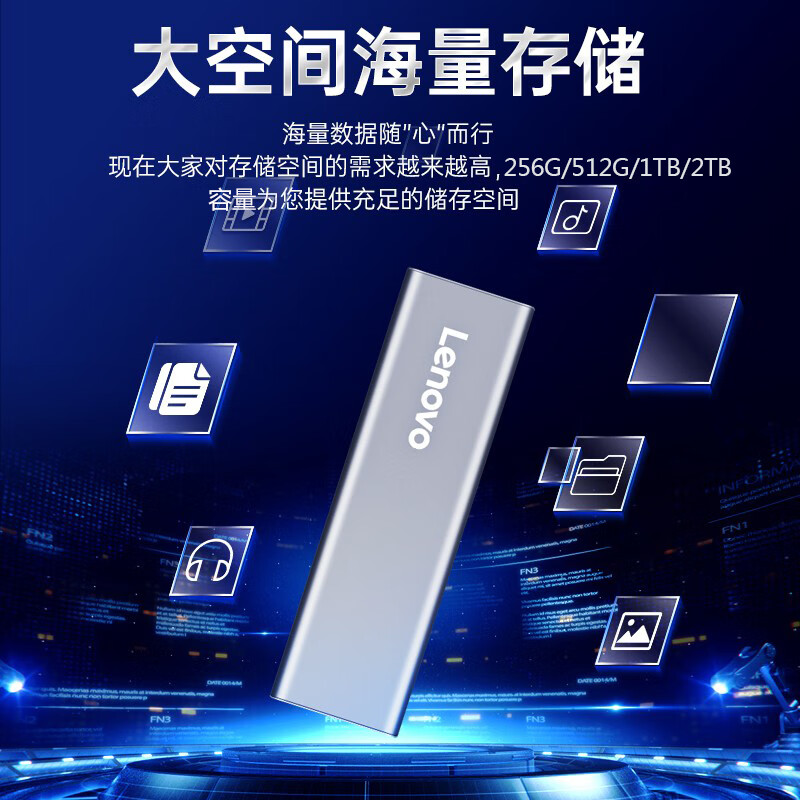 聯想（Lenovo)1TB 移動硬盤（PSSD）Type-c USB3.1接口 逐星系列 ZX1 銀色_http://gzyiqian.cn/newimg/C202310/1697510045768.jpg