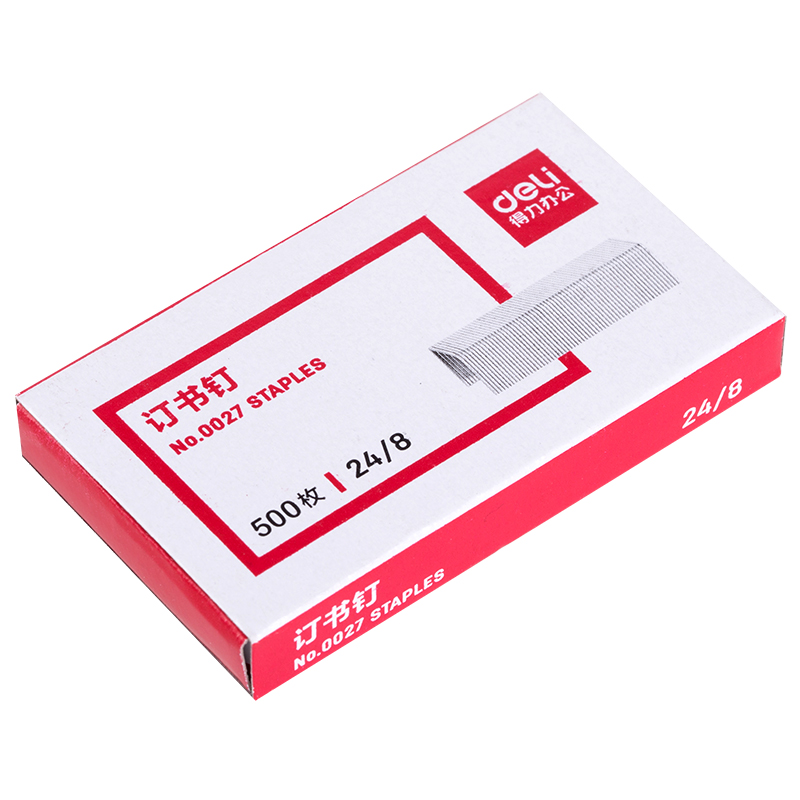 得力(deli)24/8加厚訂書釘/訂書針 500枚一盒 辦公用品 0027_http://gzyiqian.cn/newimg/C202310/1697610724070.jpg