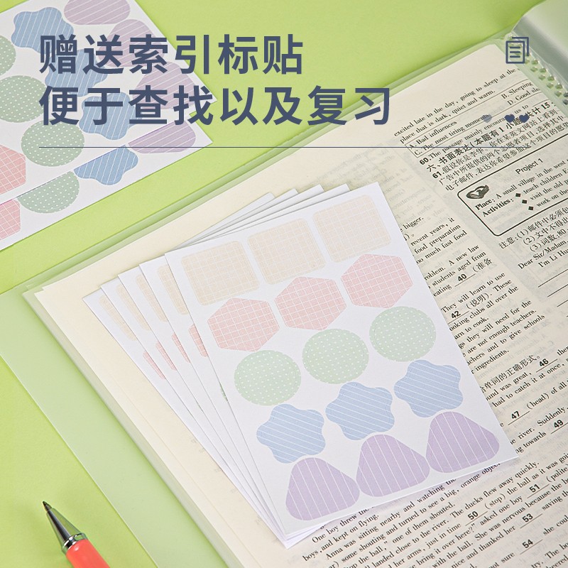 得力(deli)A4/40淡彩資料冊 活頁文件夾 資料試卷收納袋/冊 3只混裝 27152_http://gzyiqian.cn/newimg/C202310/1697785342518.jpg